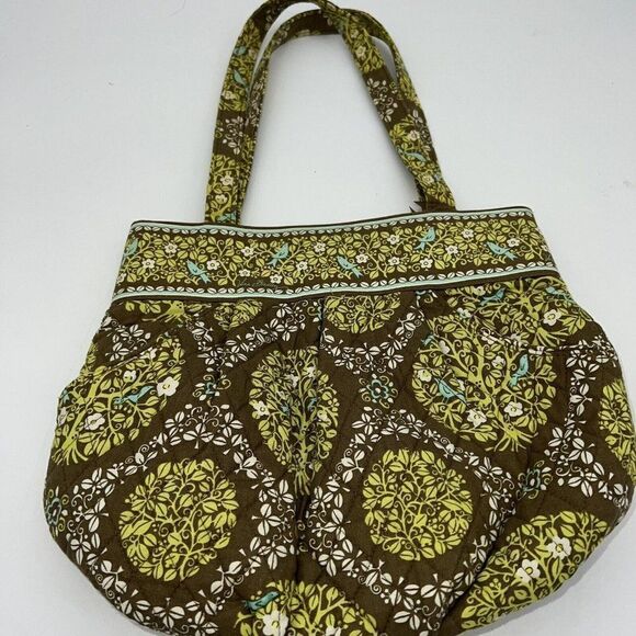 Vera Bradley Handbags - Vera Bradley Sittin in a Tree Shoulder Bag Tote Retired Color Blue Birds Purse